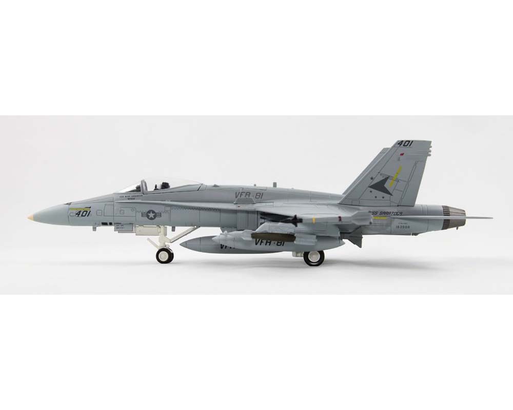 F/A-18C Hornet Diecast Model USN VA-81 Sunliners, AA401, USS