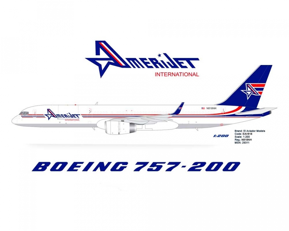 www.JetCollector.com: AmeriJet International B757-200 N818NH 1:200