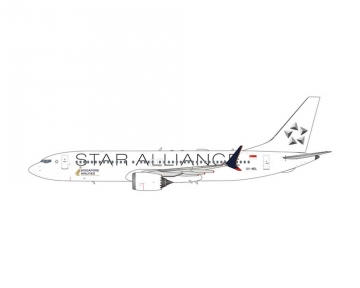 Singapore Airlines Star Alliance B737 MAX8 9V-MBL 1:400 Scale Phoenix PH4SIA2264