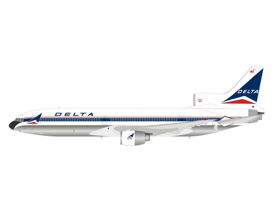 Delta Airlines L1011 w/stand N740DA 1:200 Scale Inflight B-1011-DL-19P