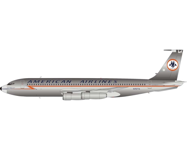 American Airlines B707 w/stand N7577A 1:200 Scale Inflight IF701AA1221P