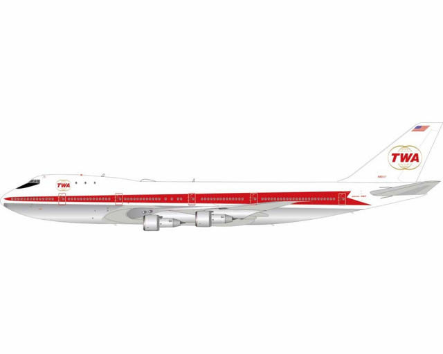 www.JetCollector.com: TWA B747-100 w/stand N93117 1:200 Scale 