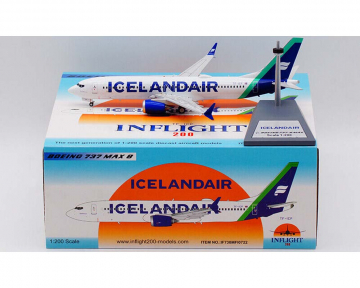 Icelandair B737 MAX8 w/stand TF-ICP 1:200 Scale Inflight IF738MFI0722