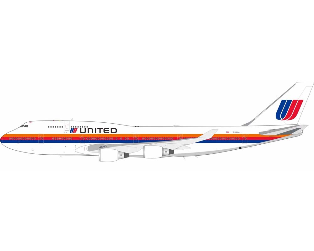 www.JetCollector.com: United Airlines B747-400 w/stand N186UA 1:200 ...