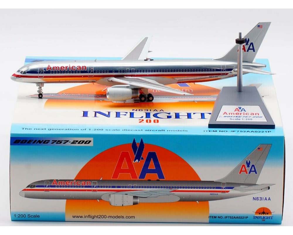 American Airlines B757-200 w/stand N631AA 1:200 Scale Inflight IF752AA0221P