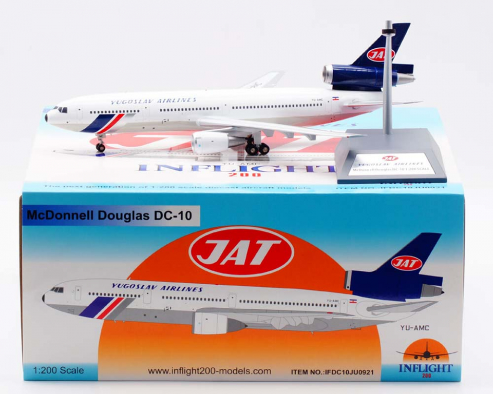 JAT - Yugoslav Airlines DC-10-30 YU-AMC with stand 1:200 Inflight  IFDC10JU0921