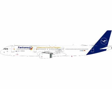 Lufthansa A321 Fanhansa Mannschaftsflieger, w/stand D-AISQ 1:200 Scale Jfox JF-A321-024