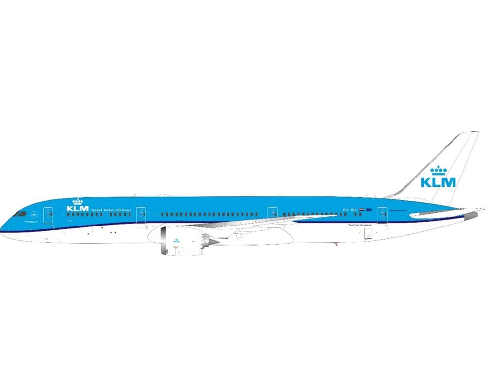 KLM B787-9 w/stand PH-BHL 1:200 Scale JFox JF-787-9-003