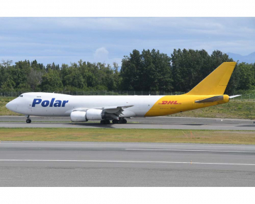 Polar Air Cargo DHL colors B747-8F N855GT 1:400 Scale Phoenix PH4PAC2313