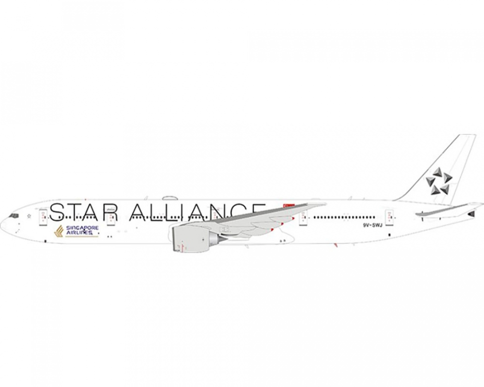 Singapore Airlines B777-300ER Star Alliance 9V-SWJ 1:400 Scale Aviation400  WB4020