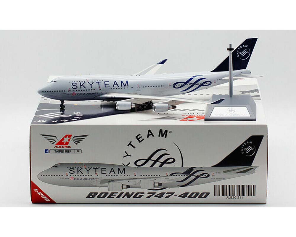 China Airlines SkyTeam B747-400 1:200 Scale Aviation200 ALB2CI211