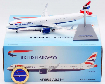 British Airways A321 w/stand & coin G-NEOX 1:200 Scale Inflight ARDBA57