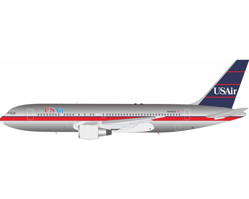 www.JetCollector.com: US Air B767-200ER Polished, w/stand N648US 1