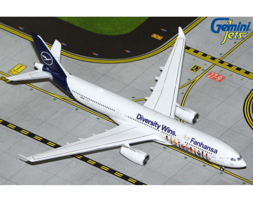 Lufthansa A330-300 "Fanhansa Diversity Wins" D-AIKQ 1:400 Scale Geminijets GJDLH2191