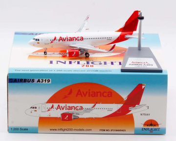 Avianca A319 w/stand N751AV 1:200 Scale Inflight IF319AV0423