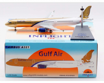 Gulf Air A321 w/stand A9C-CF 1:200 Scale Inflight IF321GF0223