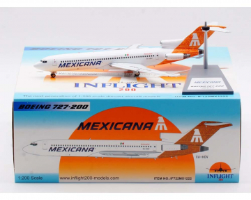 Mexicana B727-200 w/stand XA-HOV 1:200 Scale Inflight IF722MX1222