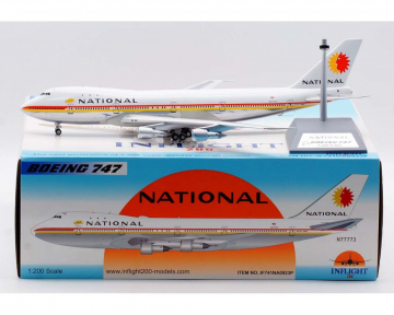 National Airlines B747-100 w/stand N77773 1:200 Scale Inflight IF741NA0923P