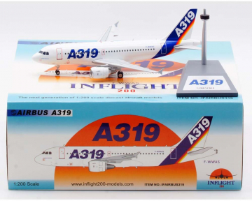 Airbus A319 House Colors, w/stand F-WWAS 1:200 Scale Inflight IFAIRBUS319