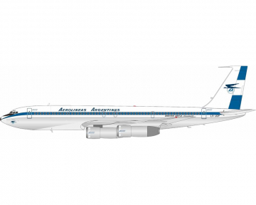 Aerolineas Argentinas B707-387C LV-JGP Polished w/stand 1:200 Scale Retro Models RM70301P