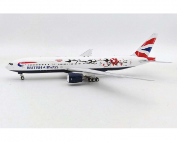 British Airways B777-200ER Festival of Creativity, w/stand G-YMML 1:200 Scale Inflight ARDBA84