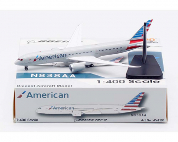 American Airlines B787-9 N838AA detachable gear, w/stand 1:400 Scale Aviation400 AV4191