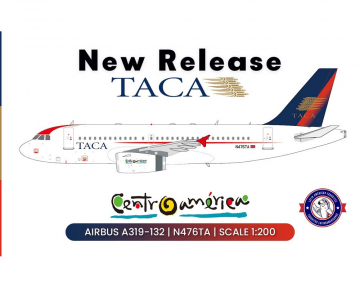 Taca Airbus A319 N476TA 1:200 Scale El Aviador / Inflight EAV-A319-476