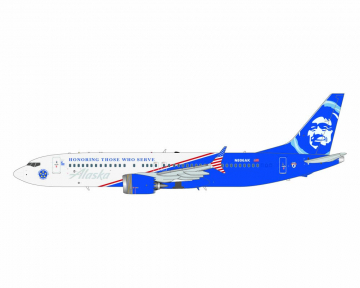 Alaska Airlines B737 MAX8 "Honoring Those Who Serve" N806AK 1:200 Scale Geminijets G2ASA1294