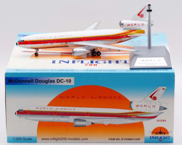 World Airways DC-10-30 w/stand N108WA 1:200 Scale Inflight IF103WA1123P