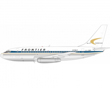 Frontier B737-200 polished, w/stand N7381F 1:200 Scale Inflight IF732F91024P