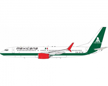 Mexicana B737-800 w/stand XA-ATM 1:200 Scale Inflight IF738MX0324