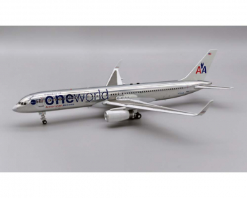 American Airlines Oneworld B757-200 Polished, w/stand N174AA 1:200 Scale Inflight IF752AA0832P