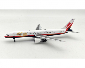 TWA B757-200 w/stand N712TW 1:200 Scale Inflight IF752TW0623