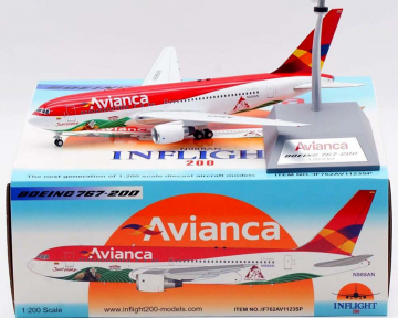 Avianca B767-200 w/stand N988AN 1:200 Scale Inflight IF762AV1123SP