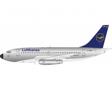 Lufthansa B737-200 w/stand D-ABHC 1:200 Scale JFox JF-737-2-013P