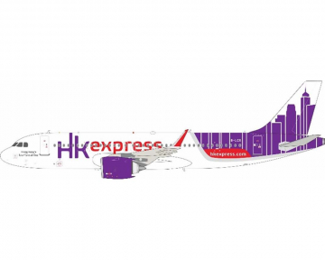 HK Express A320 w/stand B-LCR 1:200 Scale JFox JF-A320-051