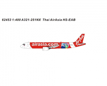 Thai Air Asia A321 HS-EAB 1:400 Scale Panda Models PM62453