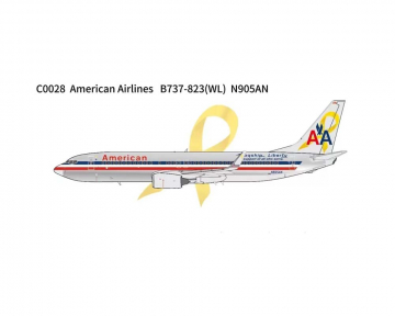 American Airlines B737-800 N905AN 1:400 Scale C Model PMC0028