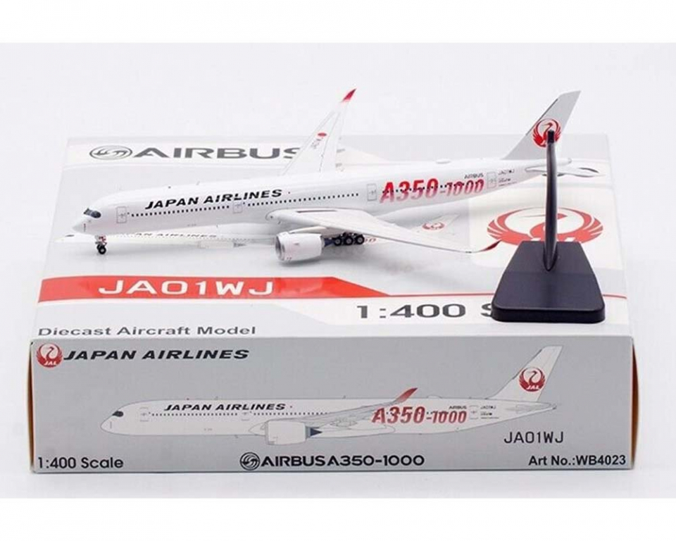 JAL A350-1000 JA01WJ w/stand 1:400 Scale Aviation400 WB4023