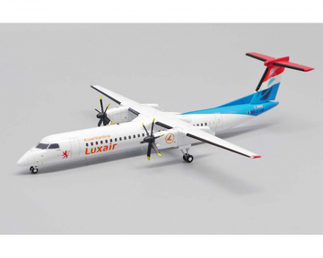 Luxair Dash 8 Q400 "Luxair Stands Up", w/stand LX-LGE 1:200 Scale JC Wings XX20169