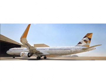 Etihad A321neo "20 Years", w/stand A6-AEN 1:200 Scale JC Wings XX20529