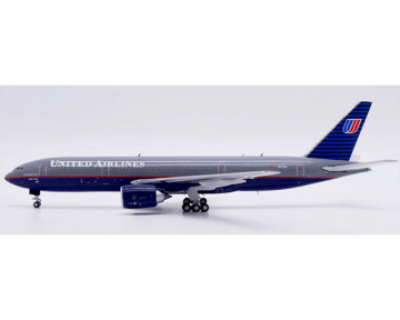 United Airlines B777-200 Battleship Grey N777UA 1:400 Scale JC Wings XX40206