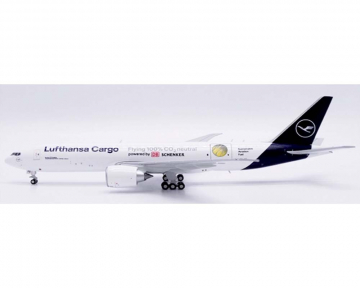 Lufthansa Cargo B777F "Sustainable Aviation Fuel" Interactive D-ALFG 1:400 Scale JC Wings XX40226C