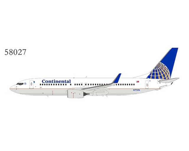 NG CONTINENTAL AIRLINES B737-800 w/Skyteam Logo N77296 1:400 Scale 58027