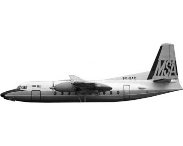 Aeroclassics M S A  FOKKER F-27 9V-BAR 1:400 Scale AC19198