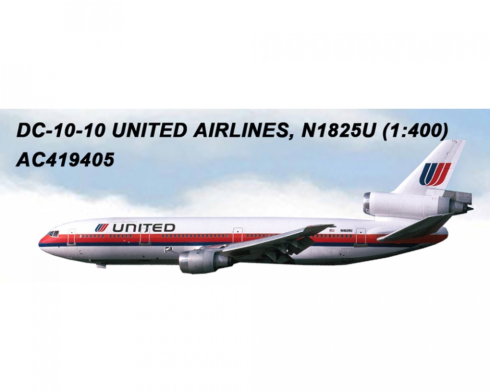 www.JetCollector.com: AEROCLASSICS UNITED AIRLINES DC-10 N1825U 1 