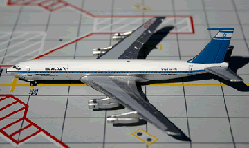 Aeroclassics El Al (DELIVERY COLORS) 707-320C REG 4X-ATY 1:400 Scale 240 PIECES ACELY18132
