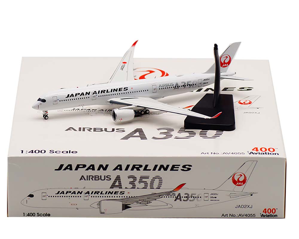 JAL Silver AIRBUS A350-900 1:400 Scale AVIATION400 AV4055