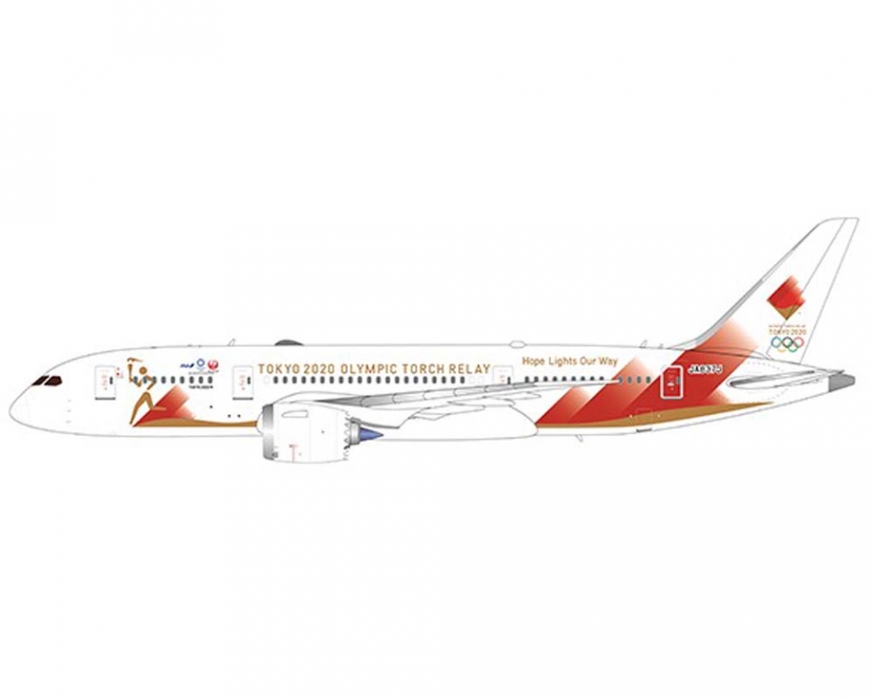 JAL B787-8 Torch Relay JA837J 1:200 Scale JC Wings EW2788001