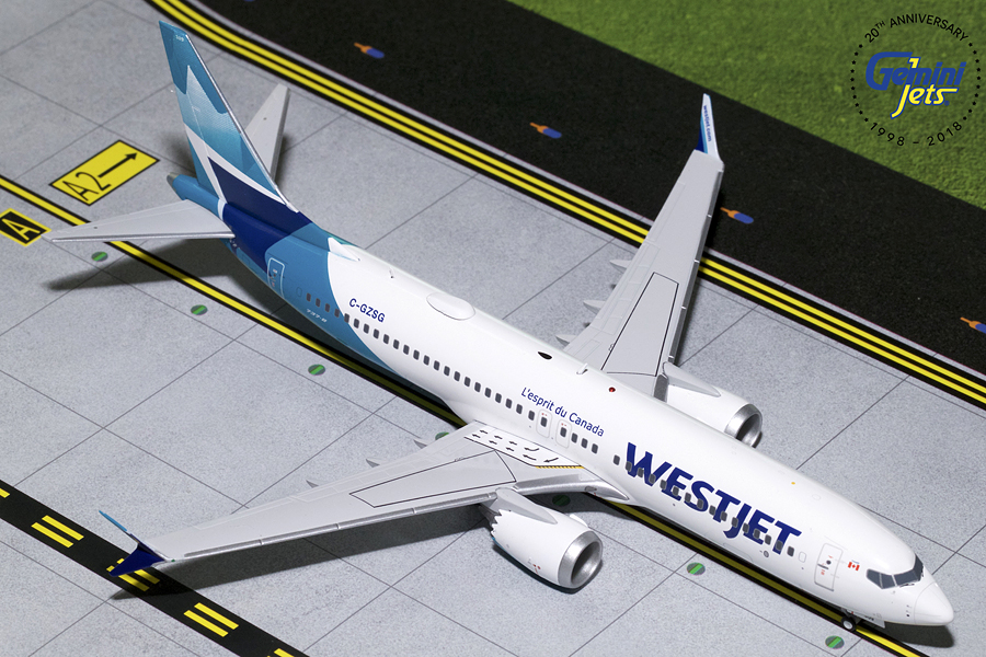 GEMINIJETS WESTJET B737 MAX8 NEW LIVERY C-CZSG 1:200 Scale G2WJA783